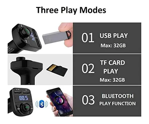 Reproductor Bluetooth Inalámbrico para Automóvil + Envío Gratis